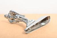 ROBED LADY: A interesting circa 1950s robed lady chromed figure on base - 4