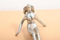 DIVING MAIDEN: A excellent nickel plated brass diving maid ornament - 2