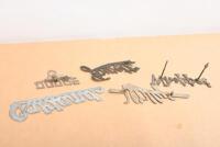 BADGES: A group of badges including Whippet, Dodge 6, Oakland, Willys and Jowett - 7