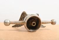 MOTOMETER: A decorative mascot combination including dog bone with wings, surmounted by a brass lighthouse thermometer - 4