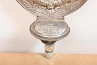 RACV: A late 1910s Royal Automobile Club of Victoria (RACV) Associate enamelled nickel plated brass car badge by Stokes and Son, Melbourne, enamel centres with associate emblem and Victorian flag, membership number 943, 10cm diameter - 2