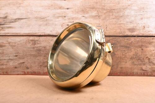 C.A.VANDERVELL: A large and impressive brass C.A.Vandervell & Co electric headlight, Model 'G'