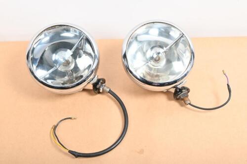LUCAS: A pair of 1940s Lucas 'Type FT 57' chrome spotlights