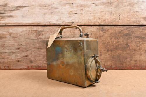 GENERATOR: A brass rectangular carbide gas generator, stamped to base '246R'