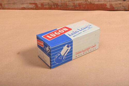 LUGON: A box of ten 6V 3W&nbsp;single contact lamps/bulbs made by Australian company Lugon electric lamps