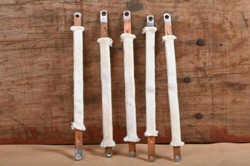 DELCO-REMY: Five unused vintage copper connecting leads made in England by Delco-Remy