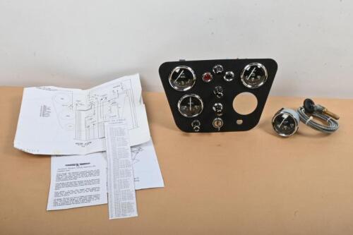 TRIUMPH: A set of impressive 'concours' center gauges to suit a&nbsp;late Triumph TR3A. Gauges completely rebuilt, face plate finished in baked crackle black