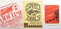POSTERS: Three unframed advertising posters, two Mount Tarrengower Hill Climb poster and a Geelong Speed trial, largest 43 x 29 - 2