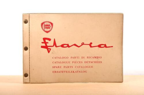 FLAVIA: An original 1966 LANCIA Flavia Spare Parts Catalogue, details spare parts for the Berlina, Coupe, Sport, Convertible models, vinyl covers, multi-lingual, multiple sections.
