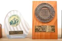 TROPHIES: A collection of race trophies, tallest 15cm high - 3