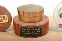 TROPHIES: A collection of race trophies, tallest 15cm high - 5