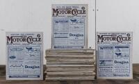 MOTOR CYCLE: Twenty-nine issues of Motor Cycle Magazine from 1914 Vol 12/13, ranging from No. 562 to 605