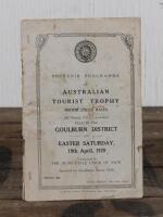 PROGRAMME: An original souvenir programme for the 1930 "Australian Tourist Trophy Motor Cycle Races" at the Goulburn District, later supporting staples