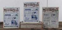 MOTOR CYCLE: Nineteen issues of Motor Cycle Magazine from 1915 Vol 14/15, ranging from No. 616-658, many with paper loss to front cover