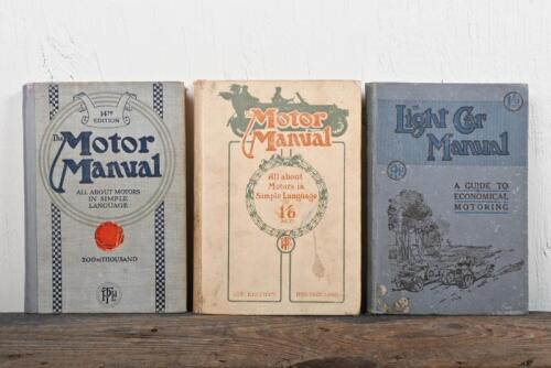 MOTORS/MOTORING: Three hardcover books detailing motoring and motors, including thirteenth and fourteenth editions of 'The Motor Manual'.