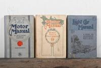 MOTORS/MOTORING: Three hardcover books detailing motoring and motors, including thirteenth and fourteenth editions of 'The Motor Manual'.