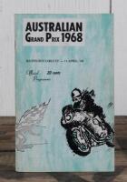 PROGRAMME: An original official programme for the 1968 "Australian Grand Prix" motorcycle race held at Mt Panorama, Bathurst