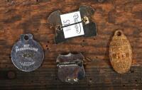 BADGES: A collection of four enamelled metal motorcycle club badges, including ACU NSW, largest 3 x 4cm - 2