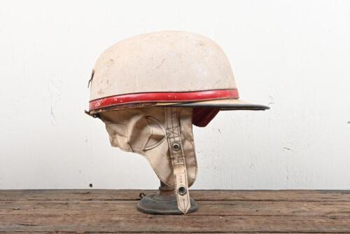 HELMET: A Stadium brand 'The Clipper' English made 1950s/1960s racing helmet, size 4