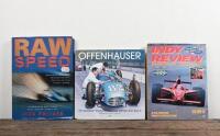 RACING: Three hardcover books detailing various forms of motorsport including Indy Car related literature, one book titled 'OFFENHAUSER - THE LEGENDARY RACING ENGINE AND THE MEN WHO BUILT IT' by Gordon Eliot White.