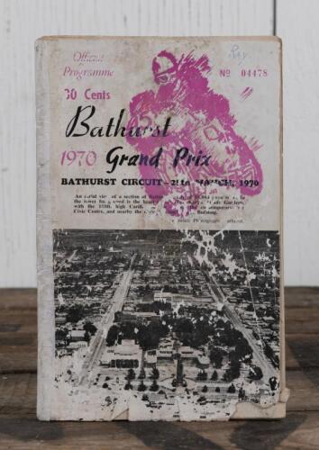 PROGRAMME: An original programme for the 1970 "Bathurst Grand Prix" motorcycle race held at Mt Panorama, Bathurst