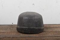 HELMET: A circa 1930s/1940s leather cover plum pudding style racing helmet, small size - 4