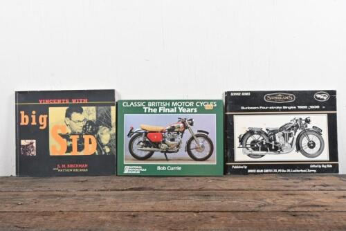 BRITISH MOTORCYCLES: Three publications detailing British motor cycles including Sunbeams and Vincent.