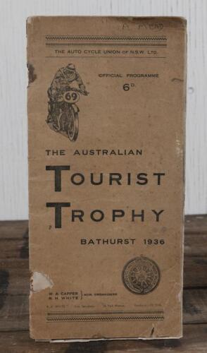 PROGRAMME: An original souvenir programme for the 1936 "Australian Tourist Trophy" motorcycle race held at Bathurst
