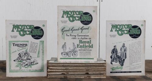 MOTOR CYCLE: Fifty-one issues of Motor Cycle Magazine from 1946 Vol 73/75, ranging from No. 1884-1935