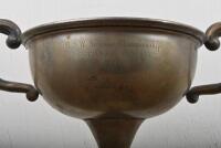 SPEEDWAY: A 1949 NSW Sidecar Championship Trophy won by Jack Carruthers on a Vincent HRD, silverplate on Bakelite stand, 32cm high, silverplate has mostly been rubbed off - 3