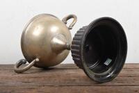 SPEEDWAY: A 1949 NSW Sidecar Championship Trophy won by Jack Carruthers on a Vincent HRD, silverplate on Bakelite stand, 32cm high, silverplate has mostly been rubbed off - 4