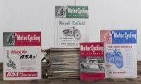 MOTOR CYCLING: A large quantity of 'Motor Cycling IN AUSTRALIA' magazines, issues range in years 1947 - 1954, some duplicate issues. First issue from March 1947 (Vol.1 No.1)