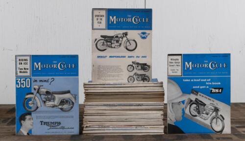 MOTOR CYCLE: Forty-nine issues of Motor Cycle Magazine from 1961 Vol 106/107, ranging from No. 3004-3055