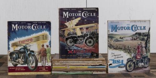 MOTOR CYCLE: A collection of early 1950s Motor Cycle magazines, ranging from 1952 to 1959, approx. 12 magazines