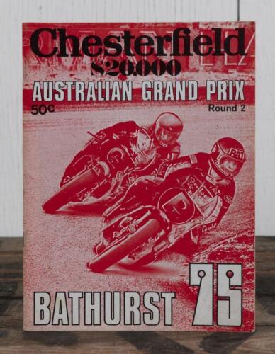 PROGRAMME: An original programme for the 1975 "Australian Grand Prix" motorcycle race held at Mt Panorama, Bathurst