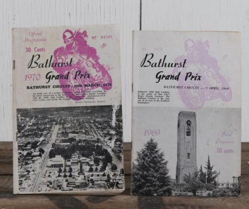 BATHURST GRAND PRIX: Two Bathurst Grand Prix Official Programmes from 1969 and 1970.