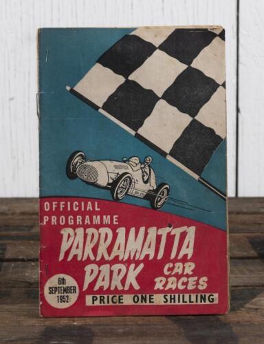 PARRAMATTA PARK: A PARRAMATTA PARK CAR RACES OFFICIAL PROGRAMME from 6th September 1952; programme with small staples to spine edge.