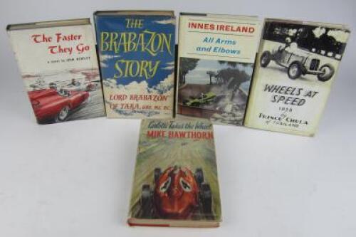 GP: Five early period books on Grand Prix (Innes Ireland signature)