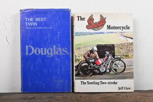ENGLISH MOTORBIKES: Two hardcover books detailing Douglas and Scott Motorcycles.