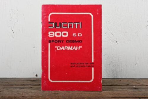 DUCATI: An original July 1977 maintenance instruction DUCATI 900 SD SPORT DESMO "DARMAH" book, 75 pages.