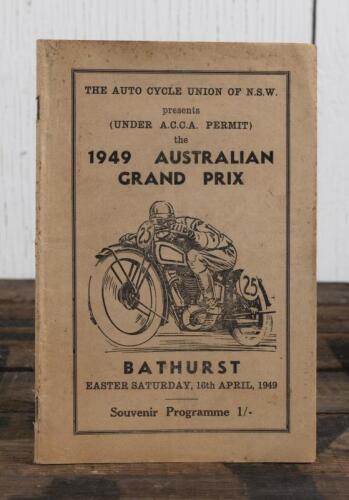 PROGRAMME: An original souvenir programme for the 1949 "Australian Grand Prix" motorcycle race held at Bathurst