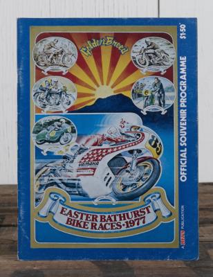 PROGRAMME: An original official souvenir programme for the 1977 "Easter Bathurst Bike Races" motorcycle race held at Mt Panorama, Bathurst