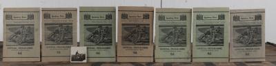 SPEEDWAY NEWS: Eight issues of 'Speedway News' from 1929, the Official Programme of Bathurst Speedway, Limited, all part of Volume 1, No. 2 lacking section of rear cover.