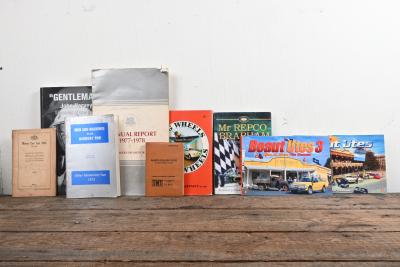 AUSTRALIAN: A group of books detailing Australian motoring and motor racing including Australian motor racing driver texts, 'Beaut Utes' softcover books, reference booklets including 1918 issue of the 'Motor Car Act 1915 (No. 2702) - REGULATIONS IN FORCE THEREUNDER' booklet.