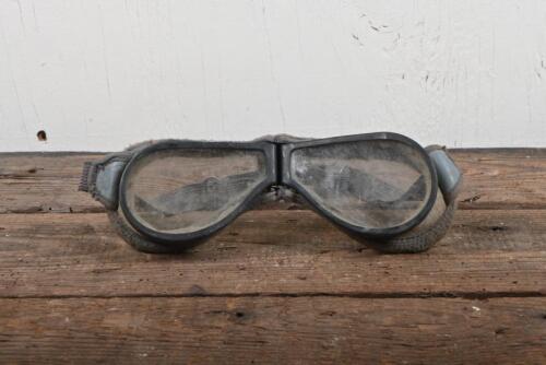 AVIATION: AN early pair of flying goggles with cloth padding