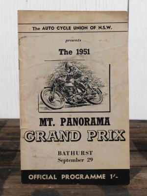 PROGRAMME: An original official programme for the 1951 "Mt Panorama Grand Prix" motorcycle race held at Mt. Bathurst