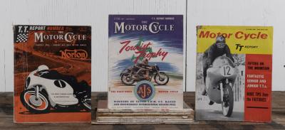 MOTOR CYCLE: Ten Motor Cycle Magazine from 1949 to 1962, Motor Cycling "TT race Report"