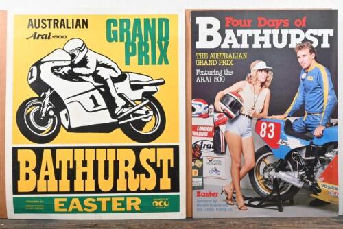 BATHURST: Two 1980s advertising posters for the Australian Grand Prix at Bathurst, 43 x 36cm and 42 x 30cm