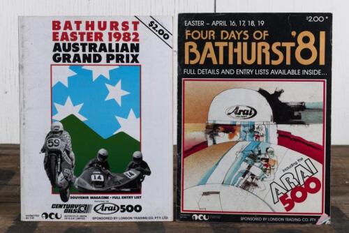 PROGRAMMES: Two original programmes for the 1981 "Bathurst '81" and 1982 "Bathurst Easter 1982" motorcycle races held at Mt Panorama, Bathurst
