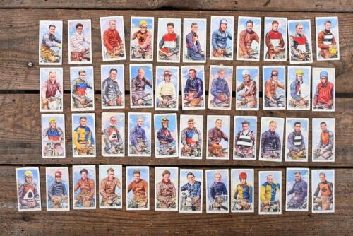 CIGARETTE CARDS: Forty five John Player & Sons 'Speedway Riders' cigarette cards from a set of 50, lacking #6, 11, 13, 27, 33, 46, 49, 2 number illegible.